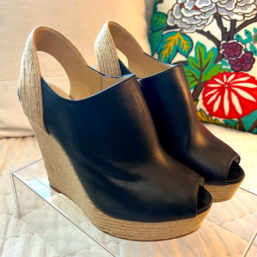 Gucci Black Leather Espadrille size 40